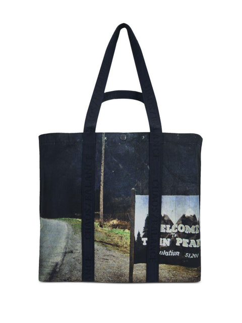 Borsa a spalla con stampa