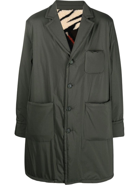 Parka monopetto con bottoni