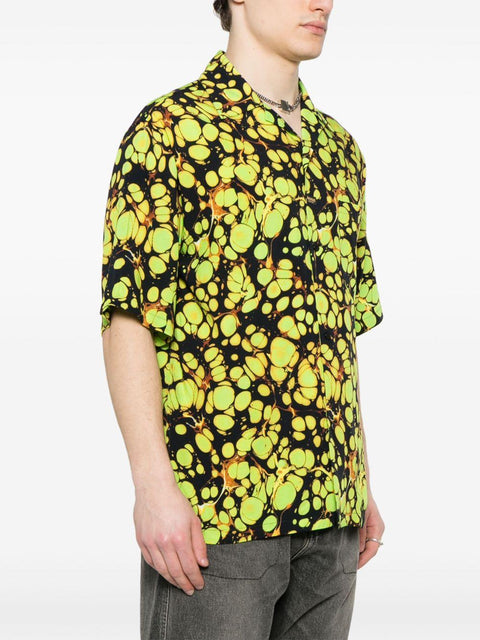Camicia Bowling con stampa 404WS24416 GRN MARTINE ROSE 