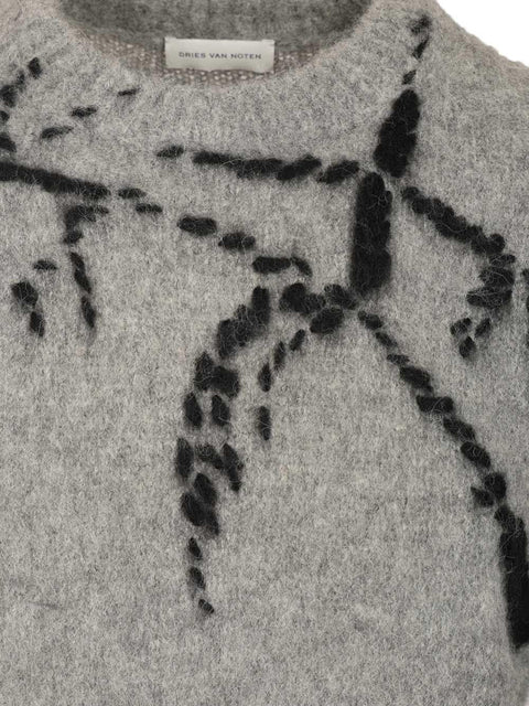 Maglia Marti in lana con fantasia jacquard 2520212282709 804 DRIES VAN NOTEN 