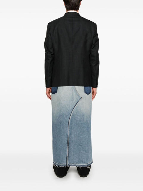 Cappotto con inserti a contrasto