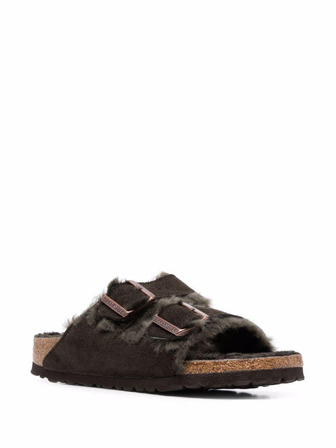 Ciabatta Shearling Arizona, pelle scamosciata