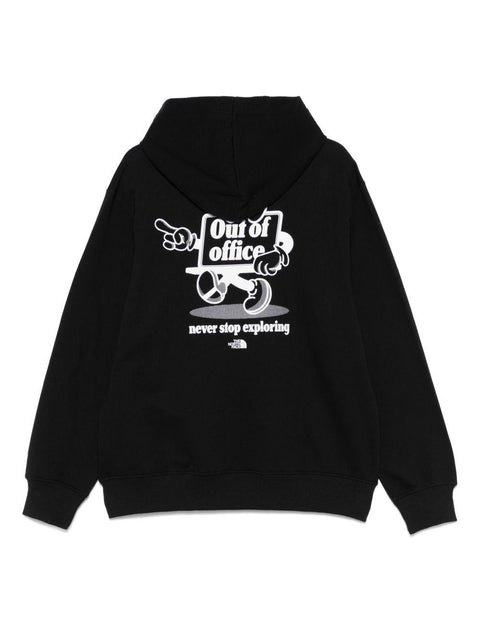 Felpa con logo cartoni animati e cappuccio
