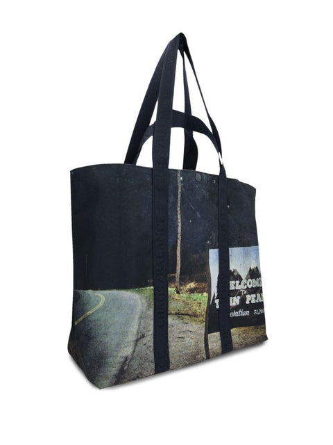 Borsa a spalla con stampa
