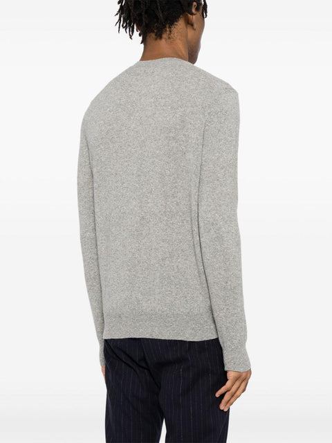 Cardigan con emblema a cuore nero AXN023051 2LIGHTGREY COMME DES GARÇONS PLAY 