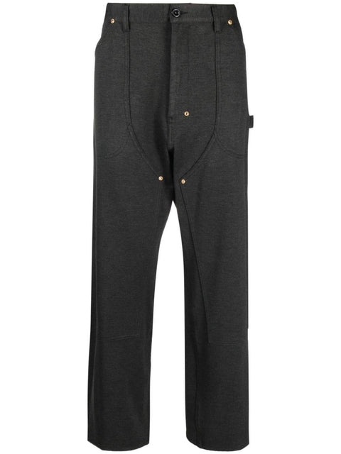 Pantalone dritto con effetto mélange 2631026 87 4SDESIGNS 