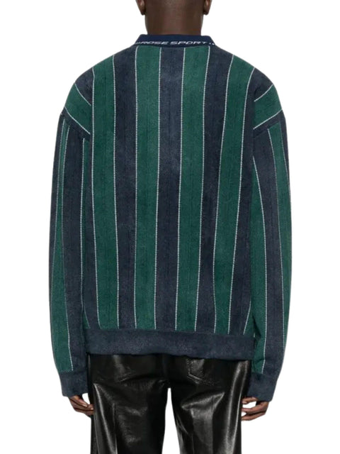 Polo m/l a righe con logo 981YA20407 GRN MARTINE ROSE 