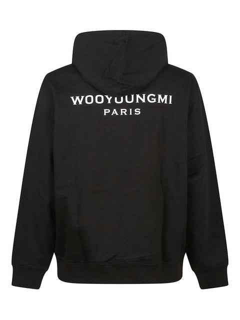 Felpa con cappuccio e logo W253TS37 723B WOOYOUNGMI 