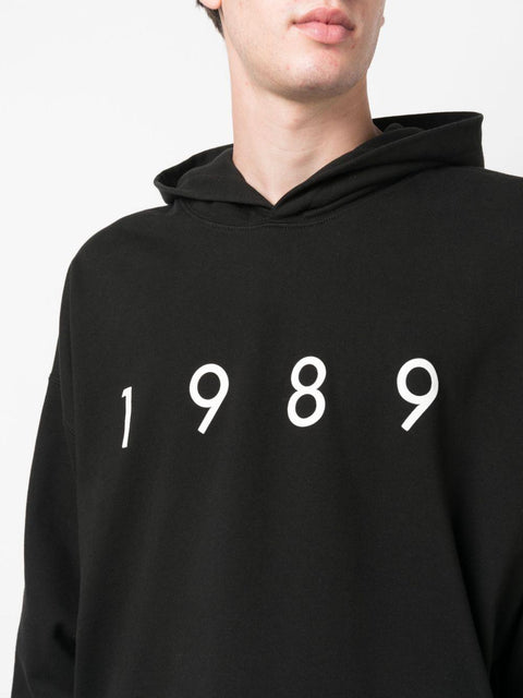 Felpa con cappuccio D0716 BLACK 1989 STUDIO 