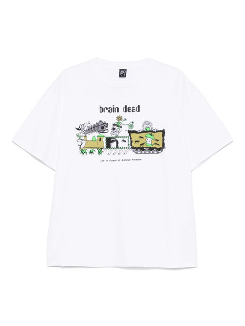 T-shirt Artificial Paradise BDS25T000O44 WHITE BRAIN DEAD 