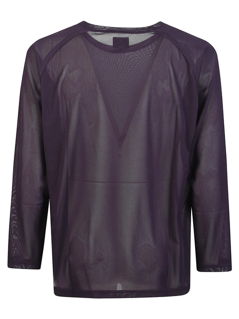 T-shirt trasparente RW344 EGGPLANT NEEDLES 