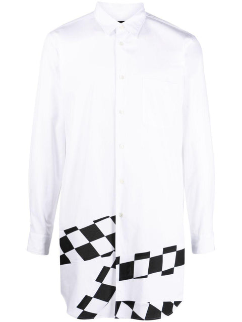 Camicia con dettagli stampati PKB004 051WHITEBLACK COMME DES GARÇONS HOMME PLUS 