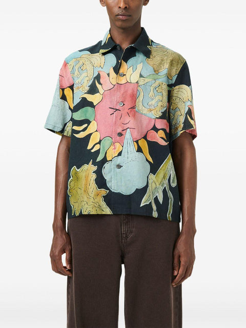 Camicia con stampa grafica