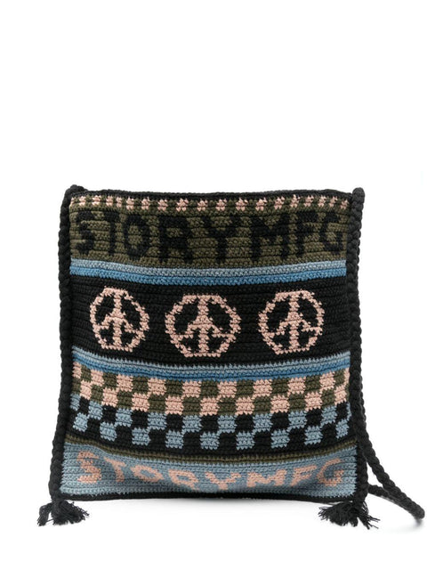 Borsa a tracolla con ricamo
