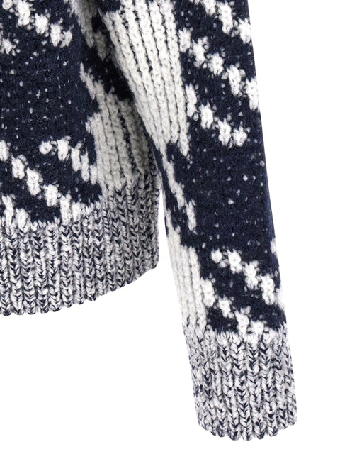 Maglia Marti in lana con fantasia jacquard 2520212382726 001 DRIES VAN NOTEN 