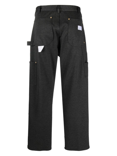 Pantalone dritto con effetto mélange 2631026 87 4SDESIGNS 