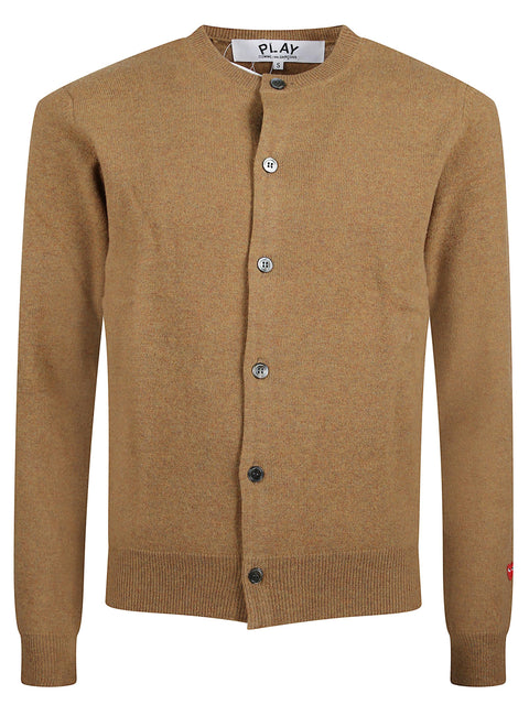 Cardigan con logo a cuore AXN091051 3CAMEL COMME DES GARÇONS PLAY 