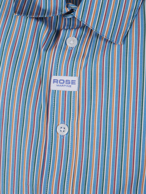 Camicia a righe 401WS31532 BLU MARTINE ROSE 