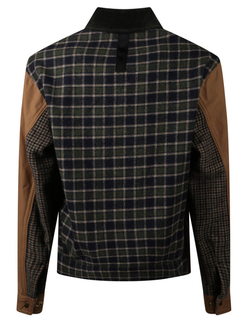 Giubbino in cotton oxfrod con inserto in lana check by Filson WPJ014051 1BEIGE JUNYA WATANABE 