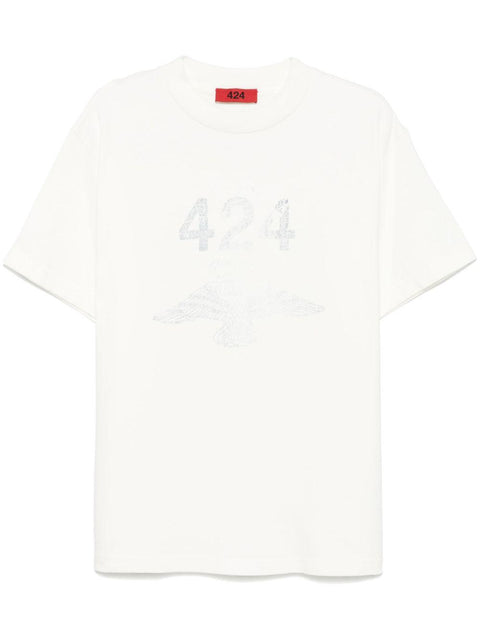 Tshirt con logo FFF4MH01CP JE341064 424 