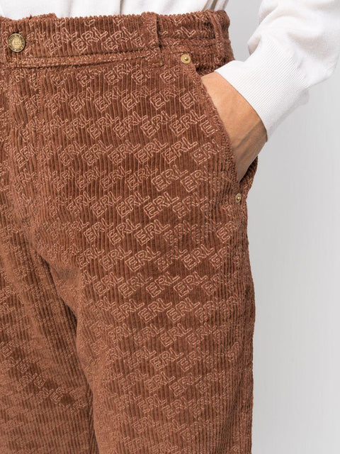 Pantalone con texture ERL05P001 BROWN1 ERL 