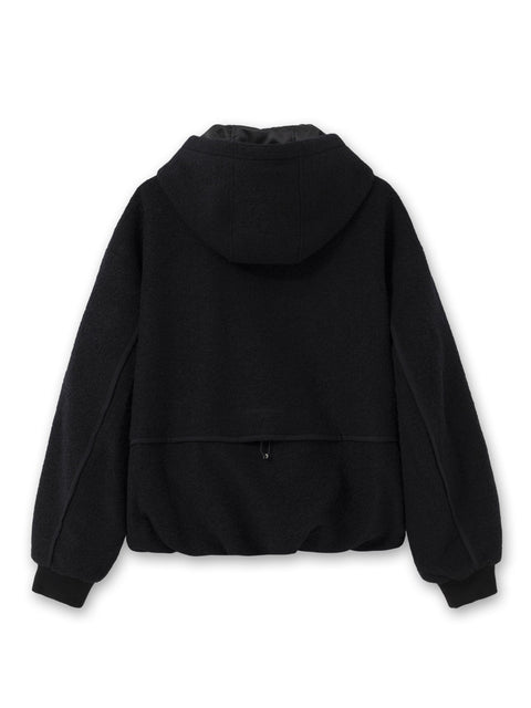 Felpa con cappuccio, zip  e logo W253TS45 759B WOOYOUNGMI 