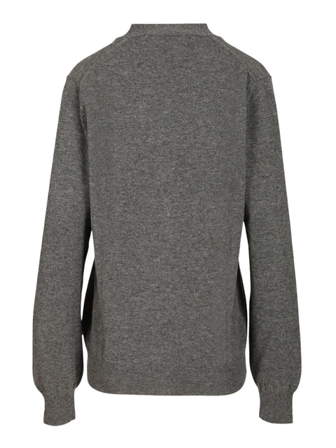 Cardigan in lana con logo AXN008051 3GRAY COMME DES GARÇONS PLAY 
