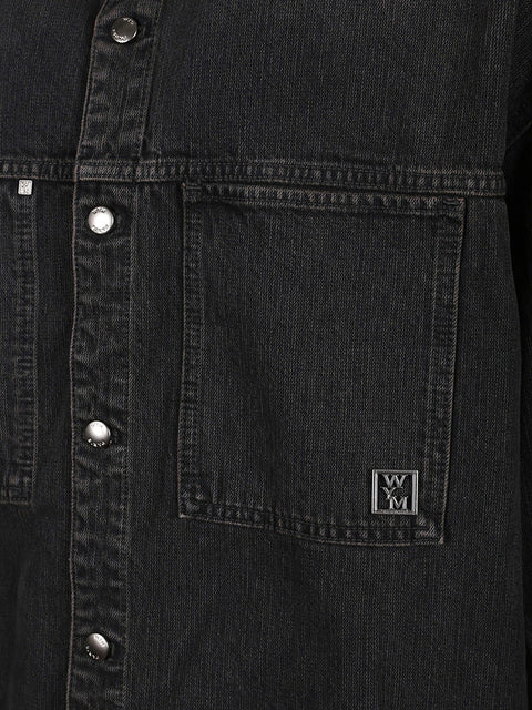 Camicia manica lunga con tasche e logo W253SH23 982B WOOYOUNGMI 