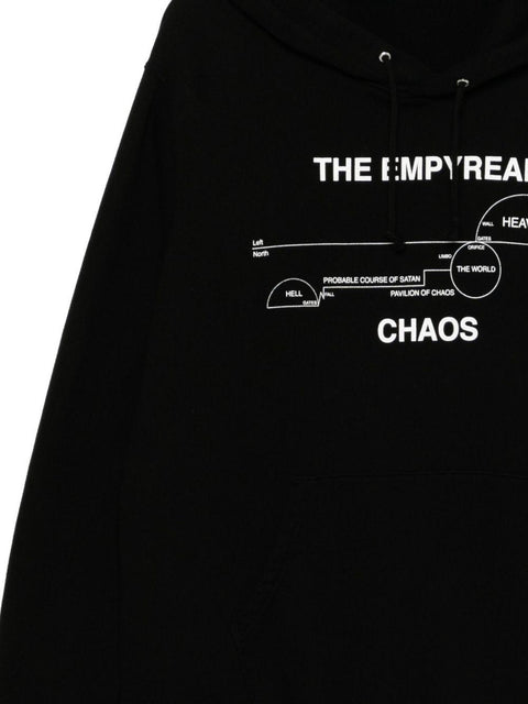 Felpa con cappuccio con stampa UC2E4893 BLACK UNDERCOVER 