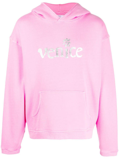 Felpa con stampa logo ERL07T031 PINK ERL 