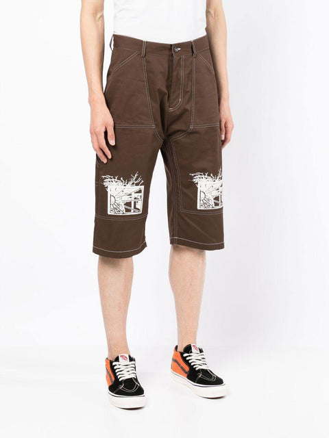 Bermuda con stampa PACC10P004 1DARKBROWN RASSVET 