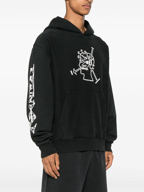 Felpa in cotone BDP25TO90044 WASHEDBLACK BRAIN DEAD 