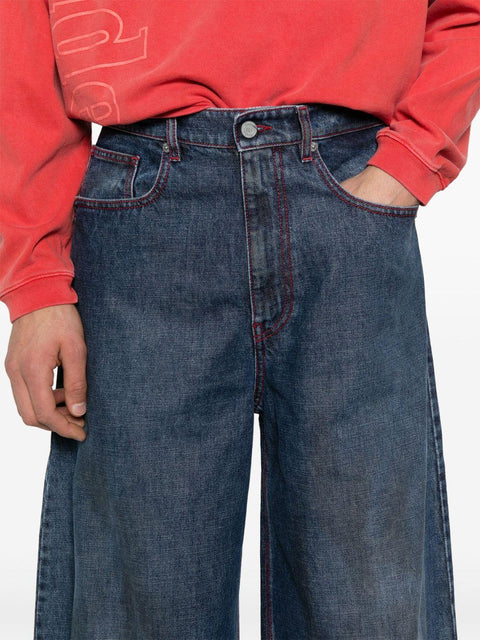 Denim Baggy Indiana Distressed Jeans