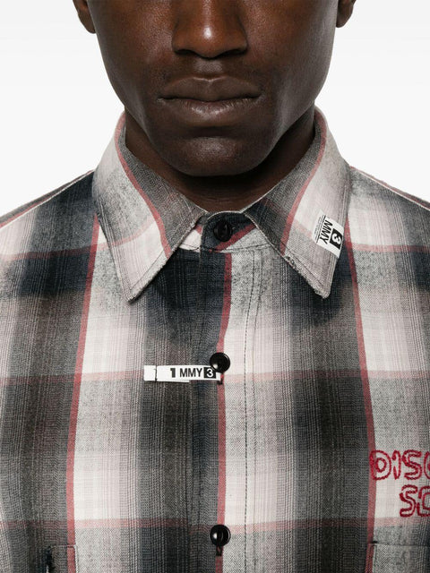 Camicia a quadri J14SH181 GRAY MAISON MIHARA YASUHIRO 