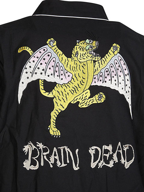 Camicia in cotone T13003651BK BLACK BRAIN DEAD 