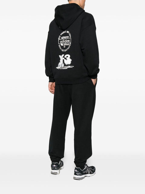 Felpa con cappuccio e logo JX4748 BLACK Y-3 