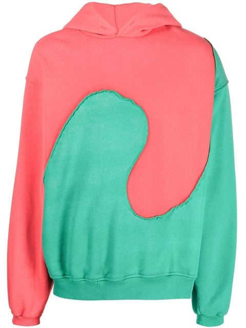 Felpa con cappuccio bicolore Waves ERL05T017 REDGREEN ERL 