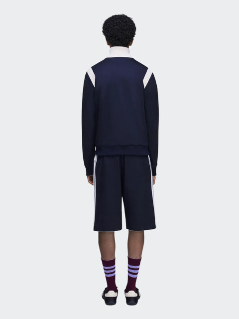 Maglia full zip "WB Twill TT" KD0307 NTNAVY ADIDAS BY WALES BONNER 
