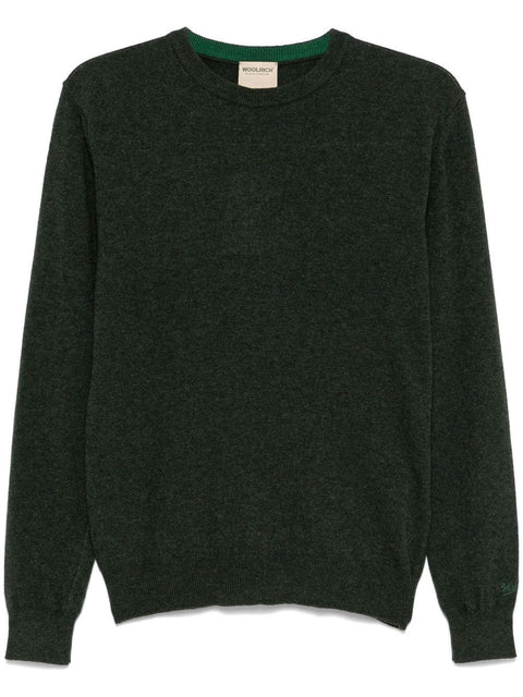 Maglione in lana verde CFWOKN0278 MRUF04696006 WOOLRICH 