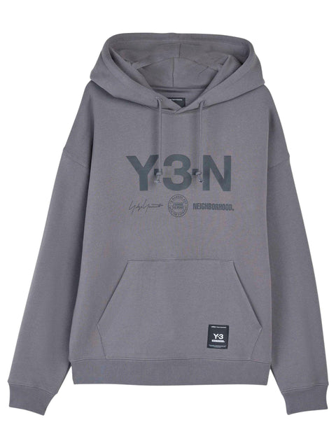 Felpa con cappuccio e  logo JX7462 GRANIT Y-3 X NEIGHBORHOOD X DAINESE 