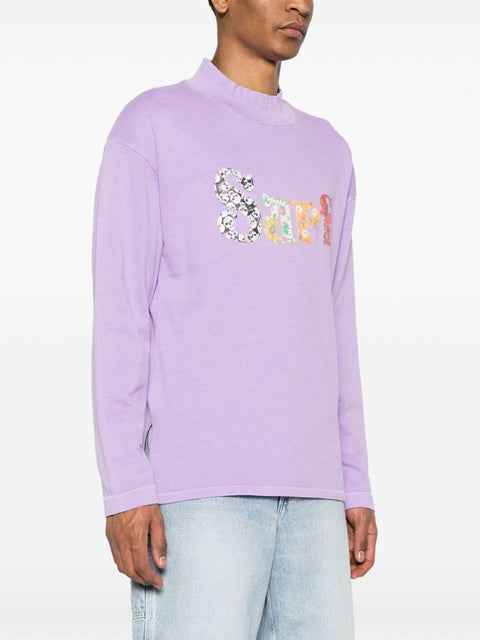 T-shirt with patch ERL08T009 PURPLE ERL 