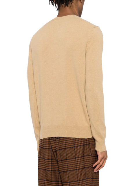 Cardigan in lana con cuore AXN065051 2LIGHTCAMEL COMME DES GARÇONS PLAY 