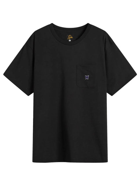 T-shirt in cotone con logo QV362 BLACK NEEDLES 