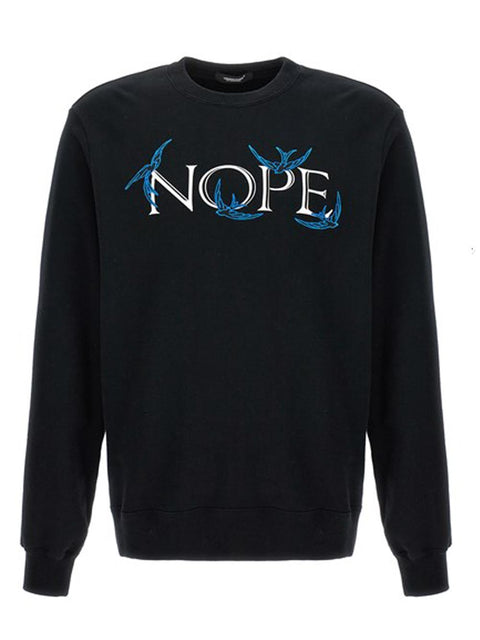 Felpa con stampa "Nope"