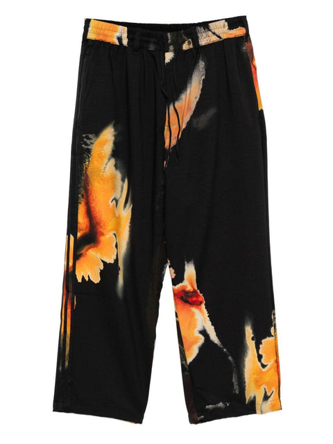 Pantalone tuta con disegno stampato KA9620 BLACK Y-3 