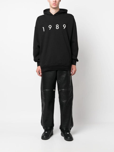 Felpa con cappuccio D0716 BLACK 1989 STUDIO 