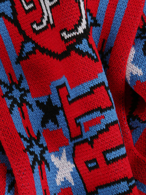 Sciarpa con logo e frange FPK401051 1REDBLUE COMME DES GARÇONS SHIRT 