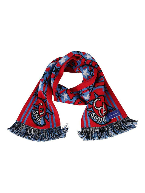 Sciarpa con logo e frange FPK401051 1REDBLUE COMME DES GARÇONS SHIRT 