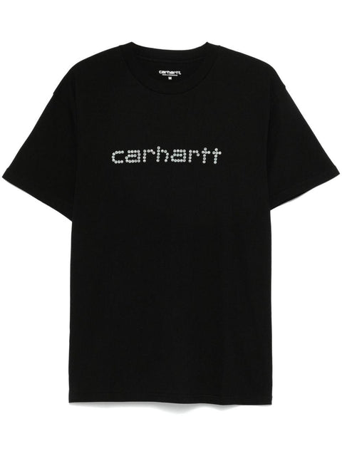 T-shirt 'Scrip rivet' con stampa logo rivettata I034396 89XX CARHARTT WIP 
