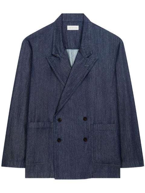 Blazer doppiopetto in denim 2510207301553 507 DRIES VAN NOTEN 